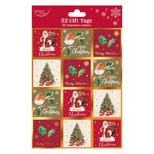 Picture of 32PK CHRISTMAS TRADITIONAL GIFT TAGS